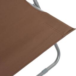 Berkfield Home Folding Beach Chairs 2 pcs Steel & Oxford Fabric Brown - thumbnail 8