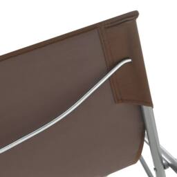Berkfield Home Folding Beach Chairs 2 pcs Steel & Oxford Fabric Brown - thumbnail 7