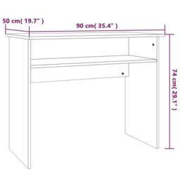 Berkfield Home Desk Grey Sonoma 90x50x74 cm Engineered Wood - Size: 90 x 50 x 74 cm - thumbnail 7