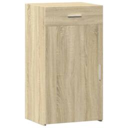 Berkfield Home Sideboard Sonoma Oak 50x42.5x93 cm Engineered Wood in Light Brown - thumbnail 3