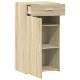 Berkfield Home Sideboard Sonoma Oak 50x42.5x93 cm Engineered Wood in Light Brown - thumbnail 8