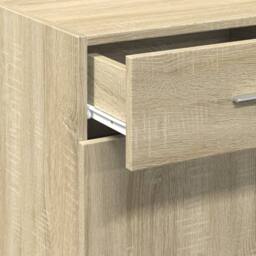 Berkfield Home Sideboard Sonoma Oak 50x42.5x93 cm Engineered Wood in Light Brown - thumbnail 9