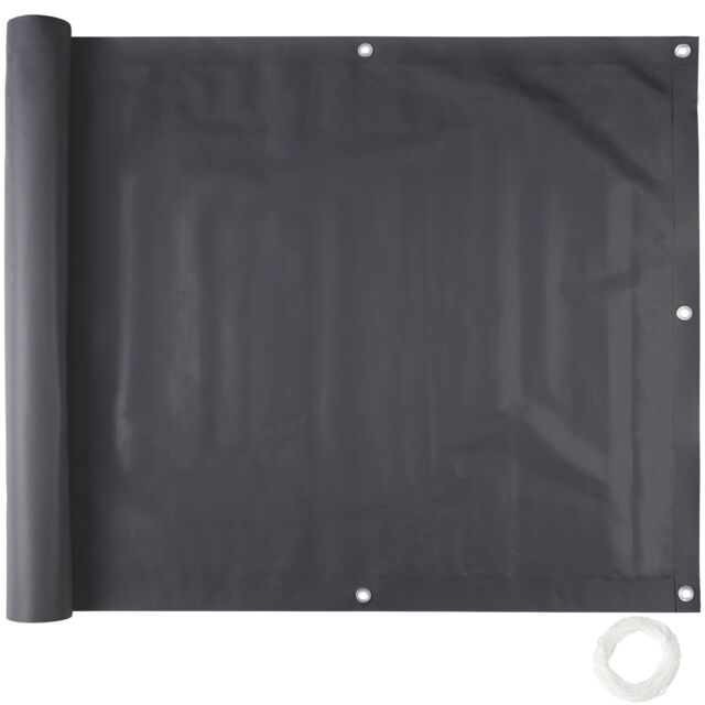 tectake Balcony & garden privacy screen (type 1) in Black - image 1