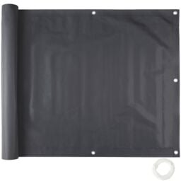 tectake Balcony & garden privacy screen (type 1) in Black - thumbnail 1