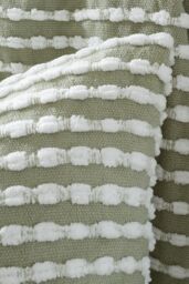Catherine Lansfield 'Stab Stitch' Cushion in Green - Size: 43 cm x 43 cm - thumbnail 3