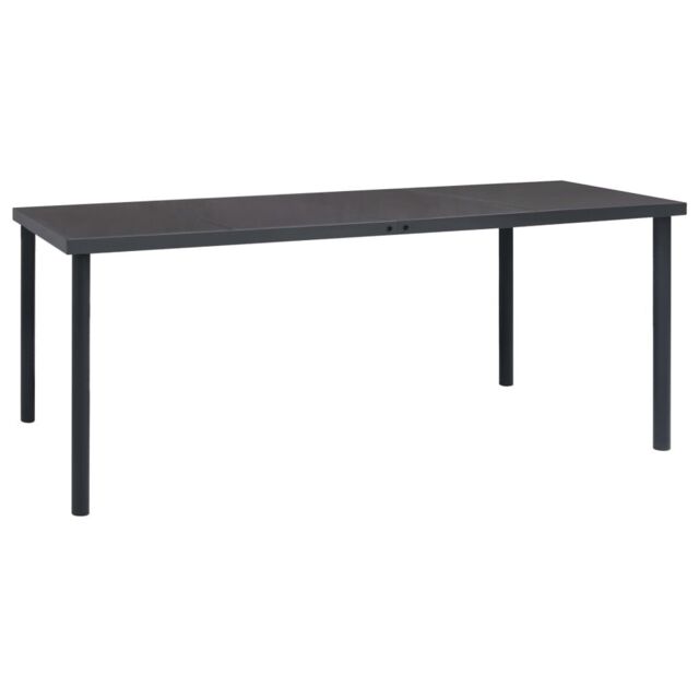 Berkfield Home Outdoor Dining Table Anthracite 190x90x74 cm Steel in Black - Size: 190 x 90 x 74 cm - image 1
