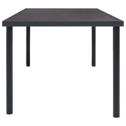 Berkfield Home Outdoor Dining Table Anthracite 190x90x74 cm Steel in Black - Size: 190 x 90 x 74 cm - thumbnail 3