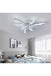 Living and Home Modern Art Flower Flush Mount Ceiling Light in White - thumbnail 4