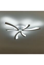 Living and Home Modern Art Flower Flush Mount Ceiling Light in White - thumbnail 5