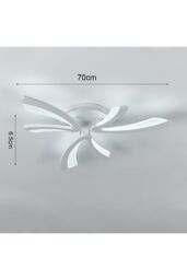 Living and Home Modern Art Flower Flush Mount Ceiling Light in White - thumbnail 3