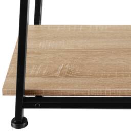 tectake Desk Paisley - Trapezoidal Frame, Shelf With 2 Storage Compartments in Light Oak - thumbnail 8