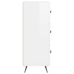 Berkfield Home Sideboard High Gloss White 34.5x34x90 cm Engineered Wood - thumbnail 7
