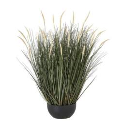 Lemon Pavilion Furniture and Decor Large Fountain Grass Plant in Pot - Plastic - Height 81 cm - Green - thumbnail 1
