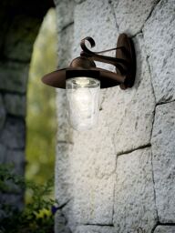 Loops 2 PACK IP44 Outdoor Wall Light Antique Brown Steel Fisherman Lamp 1x 60W E27 in Metallics - thumbnail 3