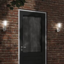 Berkfield Home Outdoor Wall Lights 2pcs Silver Stainless Steel