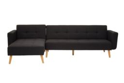 Orsina Comfortable Hagen Grey Large Corner Sofa Bed, Functional Pull Out Sofa Bed For Livingroom, Modern Sofa Bed in Black - thumbnail 7