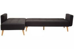 Orsina Comfortable Hagen Grey Large Corner Sofa Bed, Functional Pull Out Sofa Bed For Livingroom, Modern Sofa Bed in Black - thumbnail 2