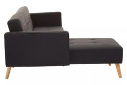 Orsina Comfortable Hagen Grey Large Corner Sofa Bed, Functional Pull Out Sofa Bed For Livingroom, Modern Sofa Bed in Black - thumbnail 5