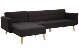 Orsina Comfortable Hagen Grey Large Corner Sofa Bed, Functional Pull Out Sofa Bed For Livingroom, Modern Sofa Bed in Black - thumbnail 3