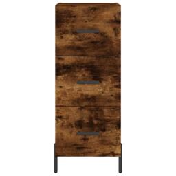 Berkfield Home Highboard Smoked Oak 34.5x34x180 cm Engineered Wood in Brown - thumbnail 6