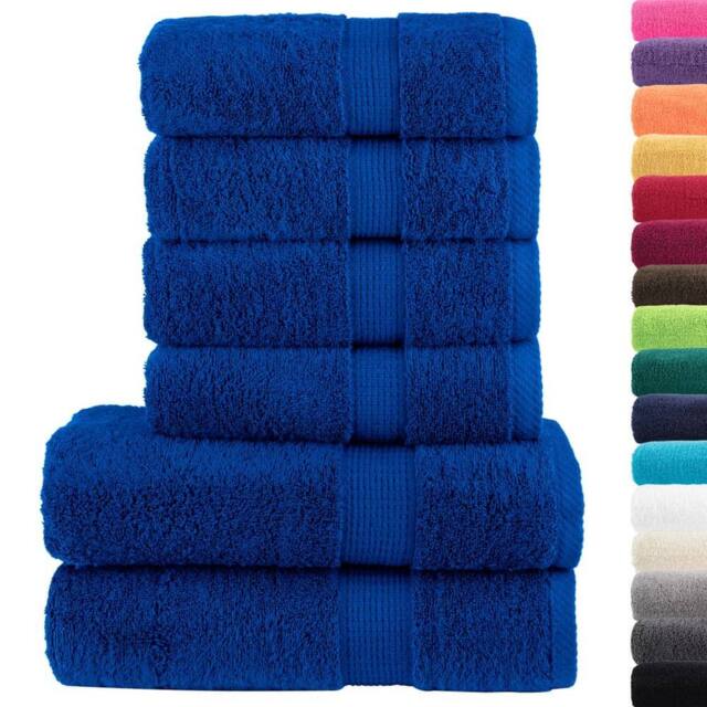 Berkfield Home 6 Piece Premium Towel Set SOLUND Blue 600 gsm - image 1