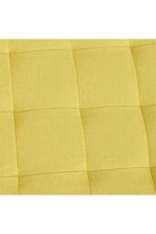 Living and Home Linen Upholstered Footstool in Yellow - thumbnail 9