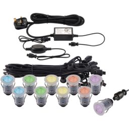 Loops Recessed Decking IP67 Smart Guide Light Kit - 10 x 0.75W RGB LED Module - thumbnail 1