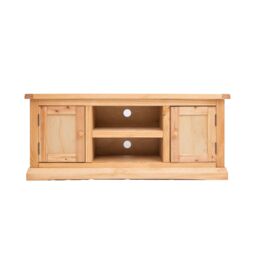 Cabinet Bits Lucca Waxed 2 Door TV Cabinet Wood Knob in Light Brown - thumbnail 1