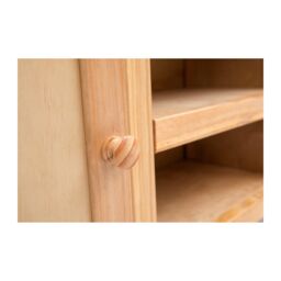 Cabinet Bits Lucca Waxed 2 Door TV Cabinet Wood Knob in Light Brown - thumbnail 5