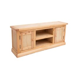 Cabinet Bits Lucca Waxed 2 Door TV Cabinet Wood Knob in Light Brown - thumbnail 3