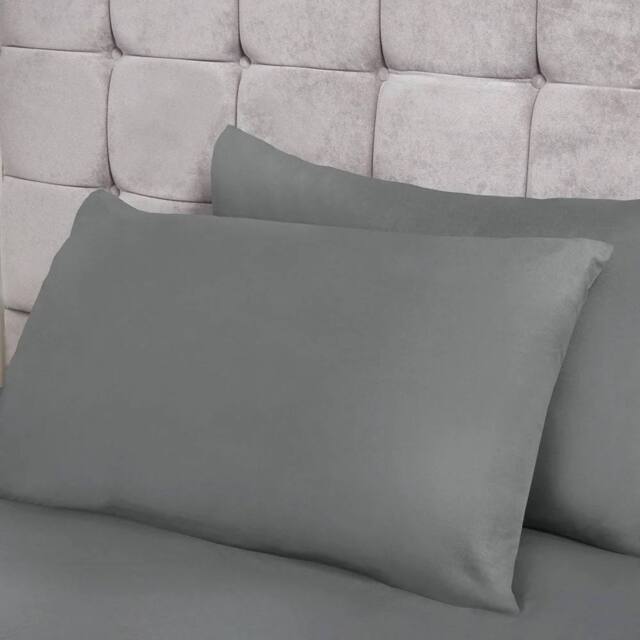 Voltico Soft Touch Pillowcase Pair Easy Care Non Iron - Grey White Black - image 1