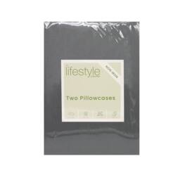 Voltico Soft Touch Pillowcase Pair Easy Care Non Iron - Grey White Black - thumbnail 4