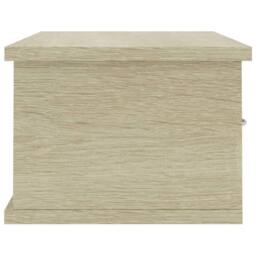 Berkfield Home Decorative Wall-mounted Drawer Shelf Sonoma Oak 60x26x18.5 cm Eng in Light Tan - thumbnail 5