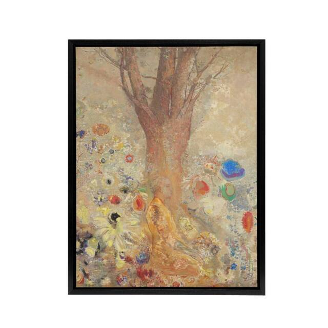 "Artery8 Odilon Redon The Buddha Premium Framed Canvas Wall Art Print in Beige - Size: W12"" x H16""" - image 1