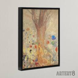 "Artery8 Odilon Redon The Buddha Premium Framed Canvas Wall Art Print in Beige - Size: W12"" x H16""" - thumbnail 2