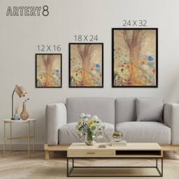 "Artery8 Odilon Redon The Buddha Premium Framed Canvas Wall Art Print in Beige - Size: W12"" x H16""" - thumbnail 4
