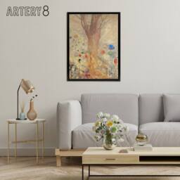 "Artery8 Odilon Redon The Buddha Premium Framed Canvas Wall Art Print in Beige - Size: W12"" x H16""" - thumbnail 3