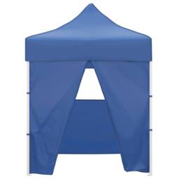 Berkfield Home Professional Folding Party Tent with 4 Sidewalls 2x2 m Steel Blue - thumbnail 1