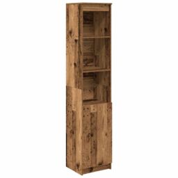 Berkfield Home Highboard Old Wood 37.5x35x180 cm Engineered Wood in Brown - thumbnail 2