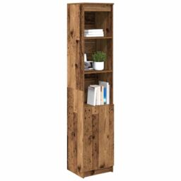 Berkfield Home Highboard Old Wood 37.5x35x180 cm Engineered Wood in Brown - thumbnail 4