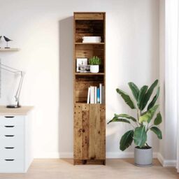 Berkfield Home Highboard Old Wood 37.5x35x180 cm Engineered Wood in Brown - thumbnail 3
