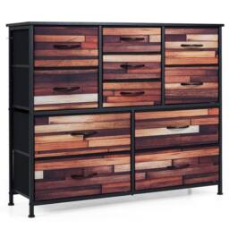 Kelvenix 11-Drawer Dresser Tall Storage Chest in Black - Size: 0.6m2 - thumbnail 1