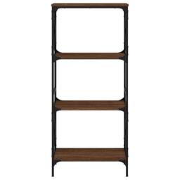 Berkfield Home Bookcase 4-Tier Brown Oak 59x35x132 cm Engineered Wood - Size: 59 x 35 x 132 cm - thumbnail 4