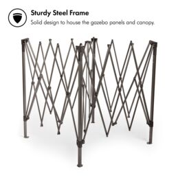 VonHaus Ivory Heavy Duty Pop Up Gazebo 3m x 3m in Beige - thumbnail 4