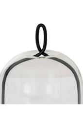 KDMD Nysa Medium Candle Holder with Glass Cloche - Elegant Home Decor in Black - thumbnail 3