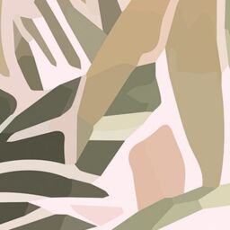 Origin Murals Pretty Palms Matt Smooth Paste the Wall Mural in Pink - Size: W350 cm x H280 cm - thumbnail 3