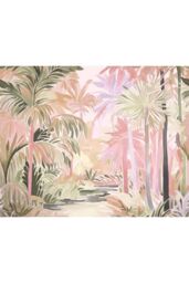 Origin Murals Pretty Palms Matt Smooth Paste the Wall Mural in Pink - Size: W350 cm x H280 cm - thumbnail 2