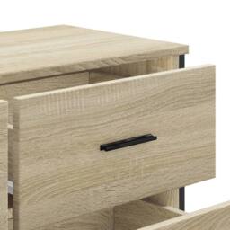Berkfield Home Chest of Drawers Sonoma Oak 91x35.5x74.5 cm Engineered wood in Light Oak - thumbnail 8