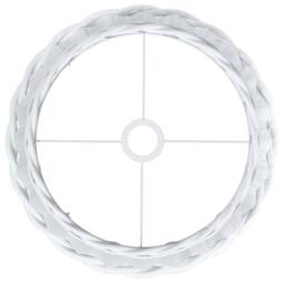 Berkfield Home Ceiling Lamp Shade White √ò40x26 cm Wicker - Size: 40x26 cm - thumbnail 5