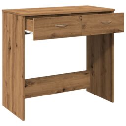 Berkfield Home Desk Artisian Oak 80x40x75 cm Engineered Wood in Brown - Size: 80 x 40 x 75 cm - thumbnail 6